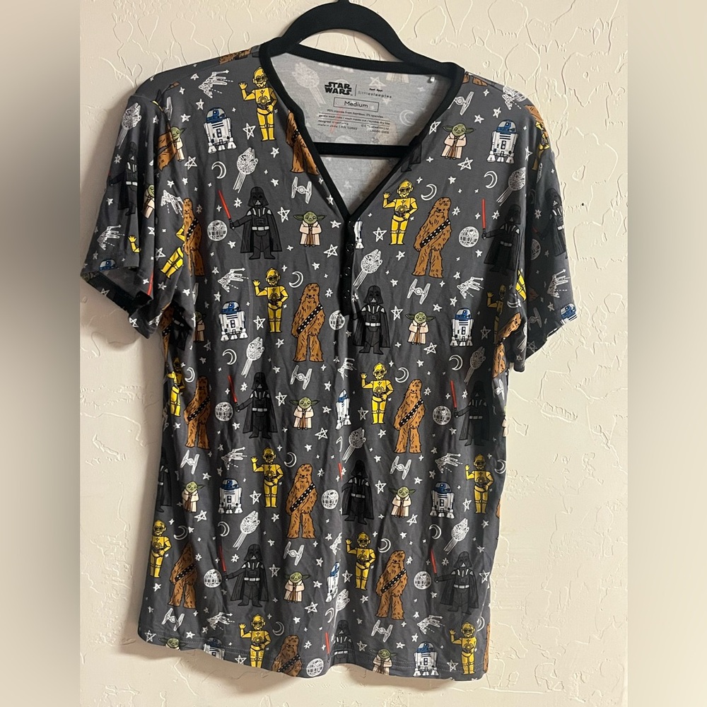 NWOT Little Sleepies Star Wars Gray Pajama Top